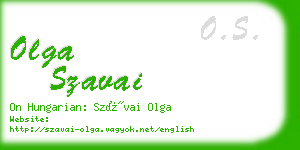 olga szavai business card